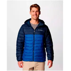 Doudoune columbia powder lite ii hooded bleu pas cher