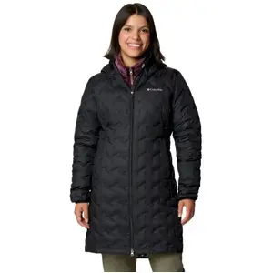 Veste à capuche Columbia Delta Ridge II Long Down noir femme - L