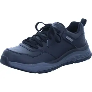 Skechers Bengao - Hombre Hommes Baskets, Black Gray Waterproof Leather, 42 EU