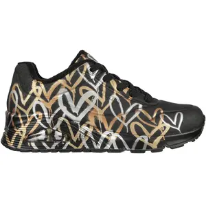 Comparateur de prix : Skechers Uno-Metallic Love 155523-BKGD, Womens Sneakers, Black, 36 EU
