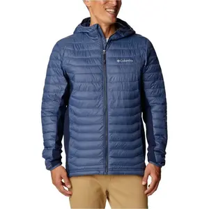 Columbia Powder Pass Hooded Jacket - Doudoune homme Dark Mountain / Collegiate Navy S