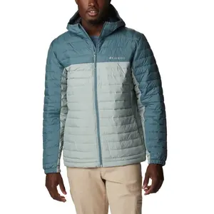 Columbia Silver Falls Hooded Jacket, Doudoune À Capuche Homme, Niagara/Metal, Taille L
