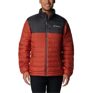 Doudoune columbia powder lite noir orange