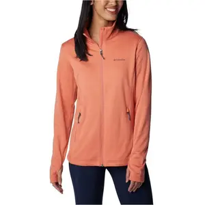 Columbia W Park View Grid Fleece Full Zip orange S pas cher