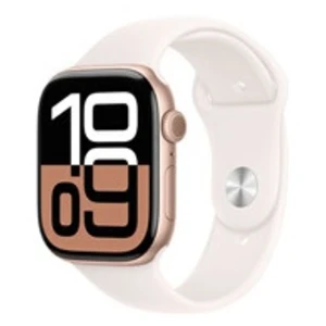 Montre connectée APPLE WATCH Serie 10 46mm Alu/Or Rose S/M TU pas cher