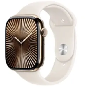 Comparateur de prix : Montre connectée APPLE WATCH Serie 10 46mm Titane Or S/M Cellular TU