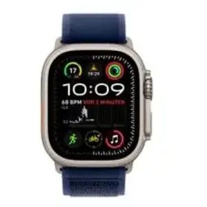 Apple Watch Ultra 2 49 mm BoÃ®tier titane naturel Boucle Trail S/M bleu [Wi-Fi + Cellulaire] pas cher