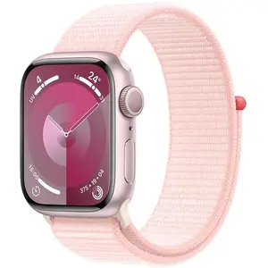 Apple Watch Series 9 GPS 41mm Aluminium rose, Boucle Sport Rose pâle pas cher