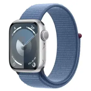 Apple Montre connectée Watch 9 Alu 41mm Argent/Boucle Sport Bleu d hiver pas cher