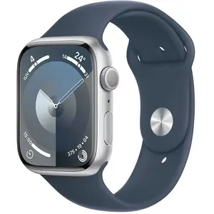 Montre intelligente Watch S9 Apple Bleu Argenté 45 mm pas cher