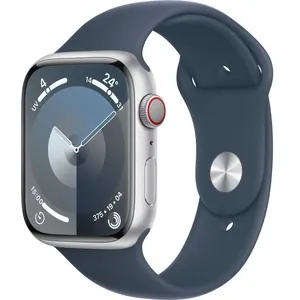 APPLE Watch 9 Alu 45mm Argent/Bracelet Sport Bleu M/L WATCH9-MR9E3QF pas cher