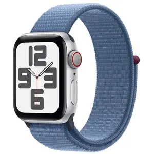 Apple Watch SE OLED 40 mm tactile 4G Argent Wifi GPS (satellite) Bleu pas cher