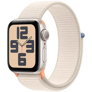 Apple Montre connectée Watch SE Lumière stellaire 40mm Boucle Sport pas cher