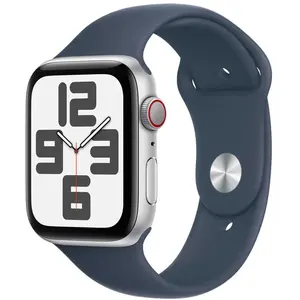 Montre intelligente Apple Watch SE Bleu Argenté 44 mm pas cher