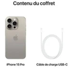 Comparateur de prix : Apple iPhone 15 Pro 15,5 cm (6.1") Double SIM iOS 17 5G USB Type-C 256 Go Titane