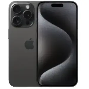 Apple iPhone 15 Pro 15,5 cm (6.1") Double SIM iOS 17 5G USB Type-C 256 Go Titane, Noir pas cher