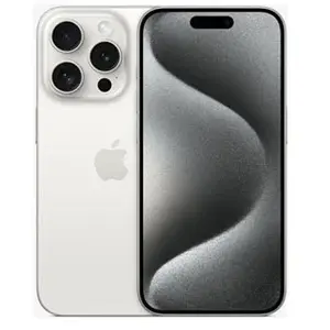 Apple iPhone 15 Pro 15,5 cm (6.1") Double SIM iOS 17 5G USB Type-C 256 Go Titane, Blanc pas cher