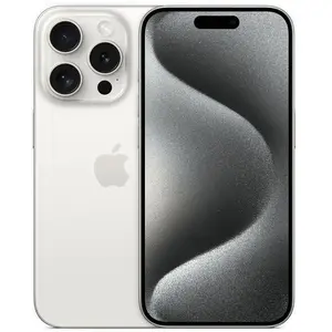 Apple iPhone 15 Pro 15,5 cm (6.1") Double SIM iOS 17 5G USB Type-C 256 Go Titane, Blanc pas cher