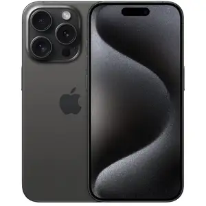 Apple iPhone 15 Pro 15,5 cm (6.1") Double SIM iOS 17 5G USB Type-C 128 Go Titane, Noir pas cher