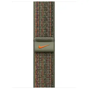 Comparateur de prix : Apple Boucle Sport Nike Séquoia/Orange pour Apple Watch - Taille 41.mm