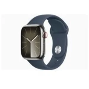 Apple watch 9 cell 41mm sil. Edelst. Blau sportarmb. Ml MRJ33QF/A pas cher