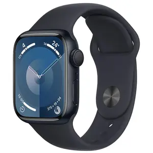 Montre connectée APPLE WATCH Serie 9 41mm Aluminium/Minuit M/L TU pas cher