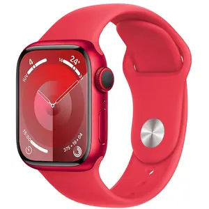 Bracelet à montre Watch S9 Apple MRYG3QL/A Rouge 45 mm pas cher