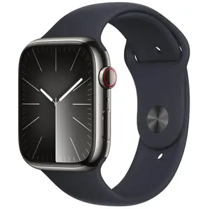 Comparateur de prix : Montre connectée Serie 9 Cellular 45mm Acier/Graphite Minuit S/M Apple