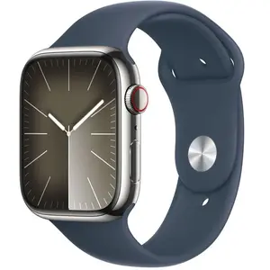 Montre intelligente Apple S9 1,9" Bleu Argenté Ø 45 mm pas cher