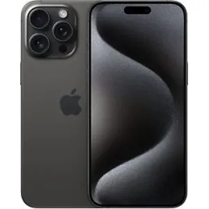 Comparateur de prix : Apple iPhone 15 Pro Max 17 cm (6.7") Double SIM iOS 17 5G USB Type-C 1 To Titane, Noir