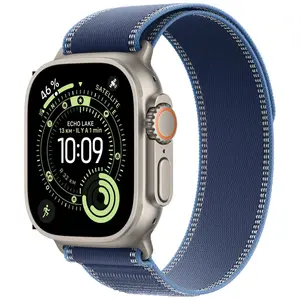 Comparateur de prix : Montre connectée APPLE WATCH 49mm Tit Nat / Trail Bleu Ultra 3 S/M Ce