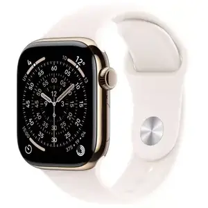 Comparateur de prix : Montre connectée APPLE WATCH 46mm Tit Or / Rose Serie 11 S/M Cellular