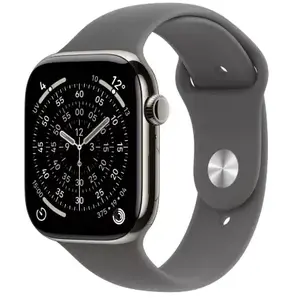 Comparateur de prix : Montre connectée APPLE WATCH 46mm Tit Naturel / Gris Serie 11 M/L Cel