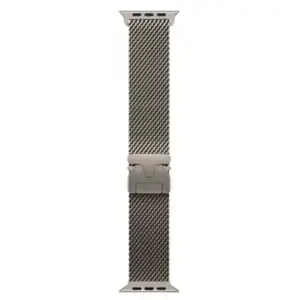 Comparateur de prix : Bracelet APPLE 49 mm - Large Milanais en titane naturel