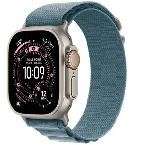 Comparateur de prix : Bracelet 49 mm Small  Alpine bleu clair naturel Apple