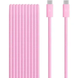 Beats - Câble Usb C 240w Usb-C Vers Usb-C 3m Tisse Rose Neon pas cher