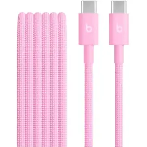 Apple Beats - Câble Usb-C Vers Usb-C 1.5m Tisse Rose Neon pas cher