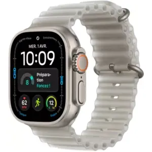 Apple Watch - Montre Connectée 49mm Tit Naturel/Gris Ocean Ultra 4 Ce... pas cher