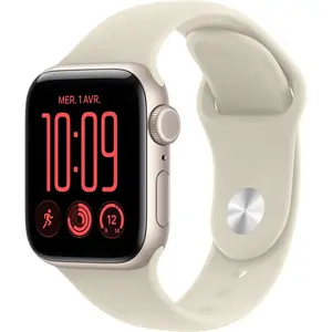 Apple Watch - Montre Connectée Se 3 44mm Lumière / Sable S/M pas cher