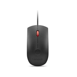 Lenovo - Souris - optique - 3 boutons - filaire - USB - noir, rouge pas cher