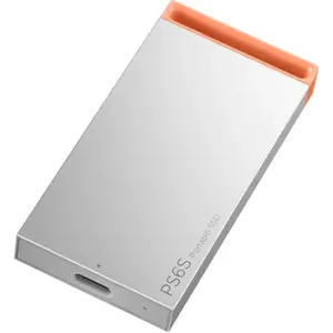 Disque SSD externe Lenovo PS6S 1 To Argent et orange
