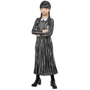 Mercredi Addams - Deguisement Classique Uniforme Taille 11-13 Ans Pou... pas cher