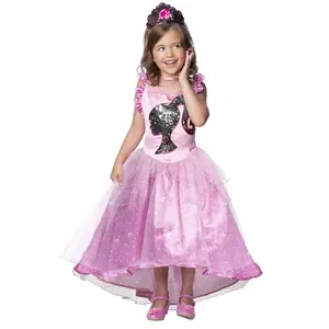 Comparateur de prix : Rubie's France Déguisement enfant Luxe Barbie Princesse Paillettes 7-8 ans