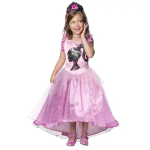Comparateur de prix : Rubie's France Déguisement enfant Luxe Barbie Princesse Paillettes 5-6 ans
