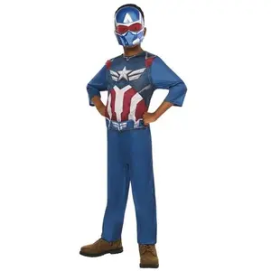 Comparateur de prix : Non communiqué déguisement classique captain america enfant - 3/4 ans - bleu - générique r1001253t34