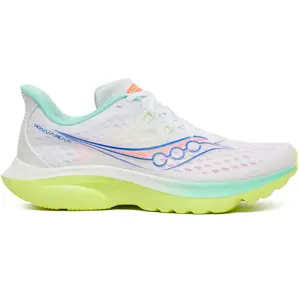 Chaussures Saucony Kinvara 16 blanc jaune fluo femme - 37.5 pas cher