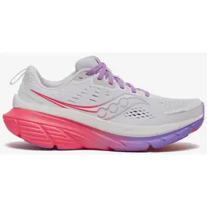 Chaussure running femme, Saucony ride 18 blanches et roses - SAUCONY pas cher