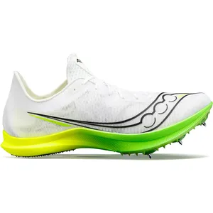 Saucony Endorphin Cheetah Spikes - Blanc , Jaunes Fluo, Pointure 46.5 pas cher