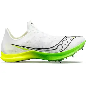 Saucony Endorphin Cheetah Spikes - Blanc , Jaunes Fluo, Pointure 42 pas cher
