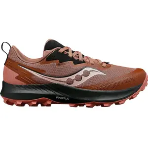 Chaussures de trail running femme saucony peregrine 14 gtx rouge noir